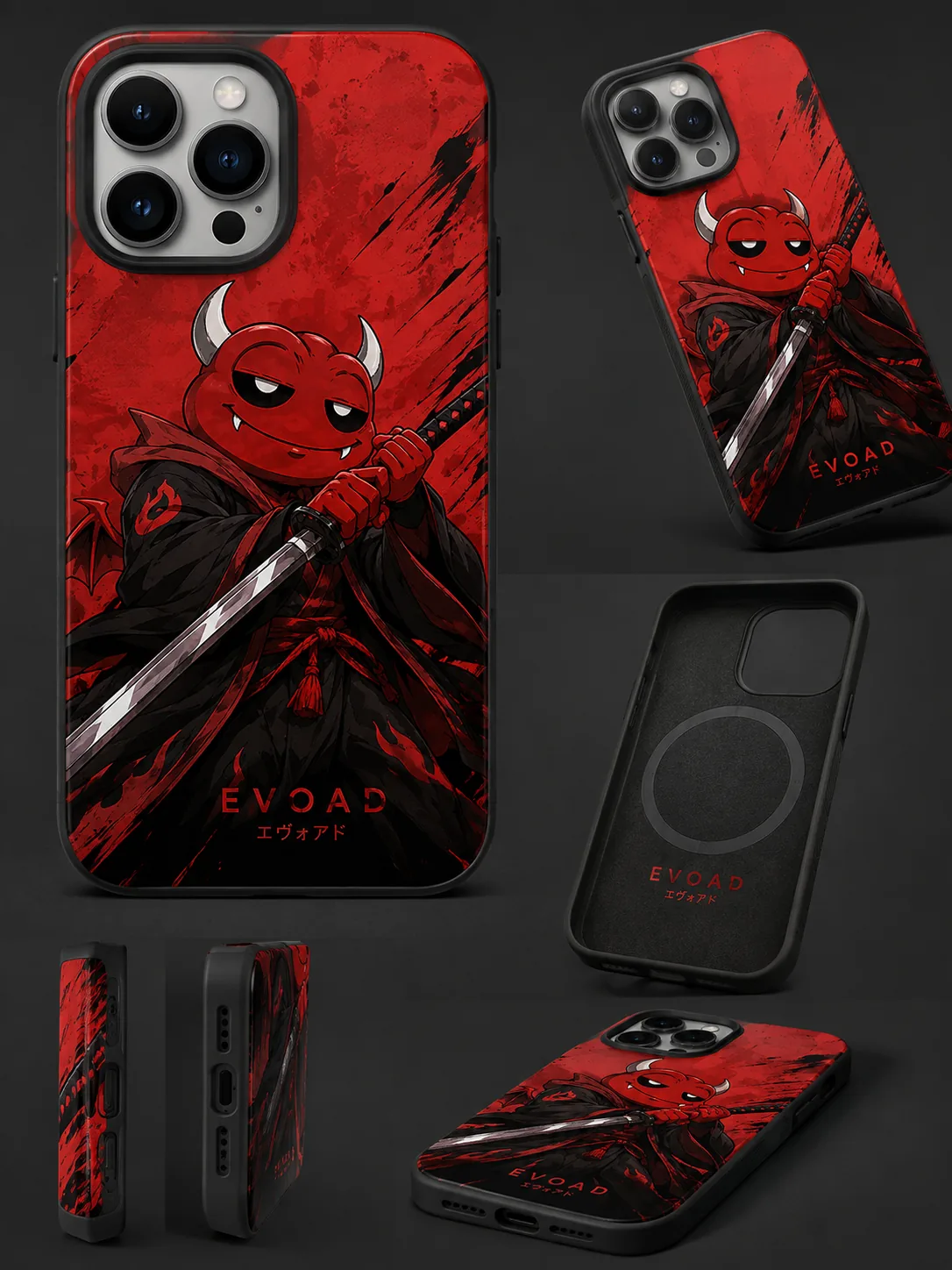 Evoad phone cases with the katana artwork